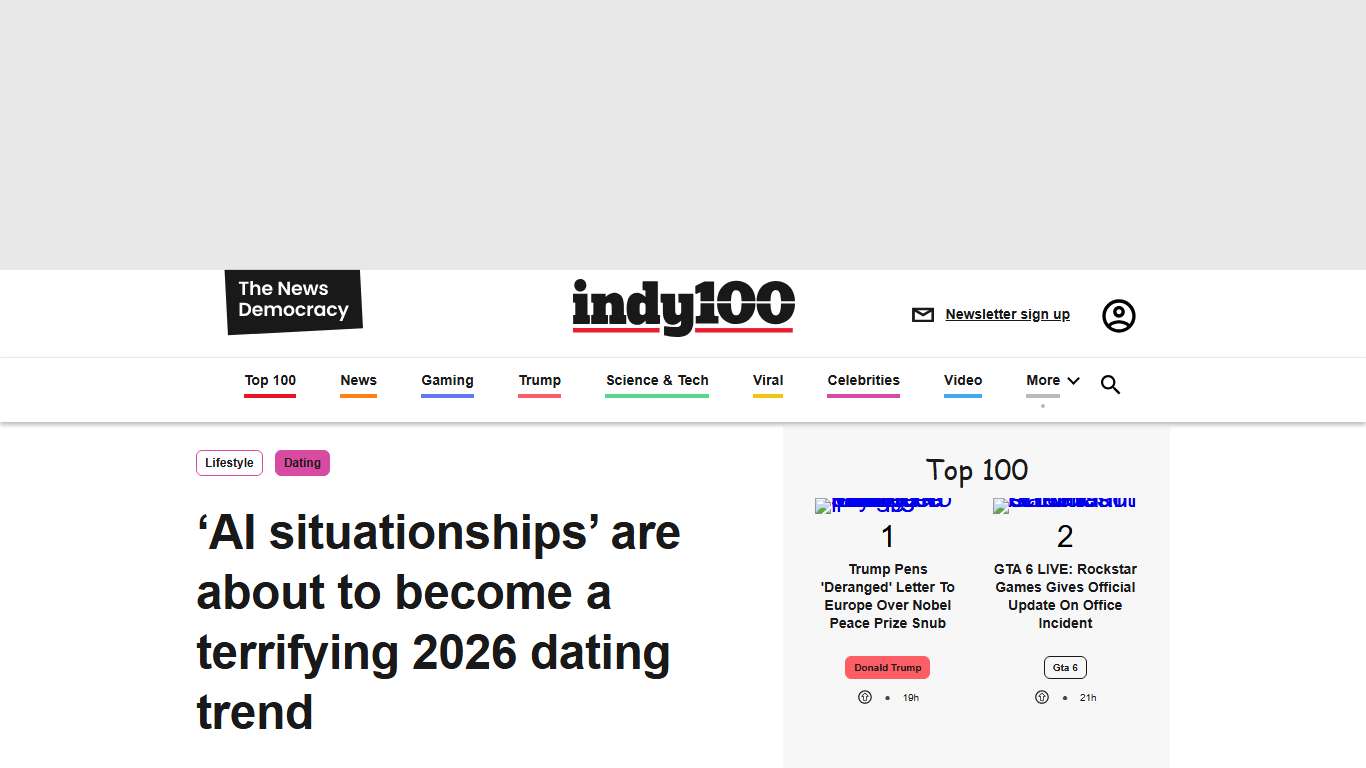 ‘AI situationships’ are about to become a terrifying 2026 dating trend | indy100